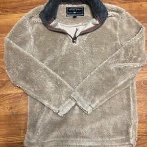 Authentic True Grit Pebble Pile 1/2 zip pullover